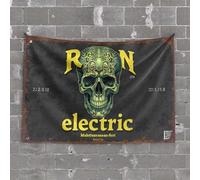 Outdoor Bar Decor Electric Maletturananean Fest: A Spooky Celebration Tapestry Man Cave Bar Tapestry for Bedroom Aesthetic(100X150CM)