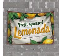 Outdoor Bar Decor Freshly Squeezed Lemonade: A Summer Delight Tapestry Man Cave Bar Tapestry for Bedroom Aesthetic(100X150CM)