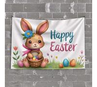 Outdoor Bar Decor Happy Easter! Tapestry Funny Decor For Bar Tapestry With Words(100X150CM)