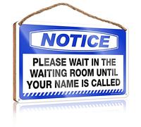 Outdoor Bar Decor Notice Please Wait In The Waiting Room Until Your Name Is Called Wooden Sign Funny Metal Bar Signs Drinking Signs Funny(20X30CM)