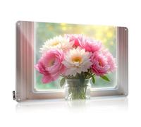 Outdoor Bar Signs Sunlit Bouquet Of Pink And White Flowers Tin Sign Man Cave Funny Signs Tin Sign Decor(20X30CM)