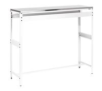 Outdoor Bar Table MAENZA 120 cm 40 cm Metal White