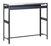 Beliani Outdoor Bar Table Maenza Black 40 Cm 120 Cm Metal
