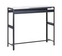 Beliani Outdoor Bar Table Maenza Black 40 Cm 120 Cm Metal