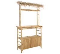 vidaXL Outdoor Bar Table Natural 110 x 50 x 209 cm Bamboo
