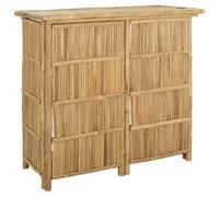 Outdoor Bar Table with Storage with Shelf Natural Bamboo Garden Dining vidaXL