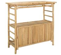 vidaXL Outdoor Bar Table Natural 110 x 50 x 105 cm Bamboo