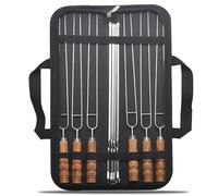 Outdoor Barbecue Fork Stainless Steel Skewer Complete Camping Picnic Non Slip Men Women Essential