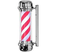Outdoor Barbershop Hair Salon Hairdressing Sign Red White Stripes Retro Wall-mounted Lamp Waterproof (Color : Red, Size : 100cm)