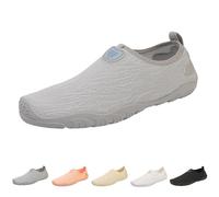 Outdoor barefoot shoes: water shoes, women's bathing shoes, men's swimming shoes, beach shoes, unisex barefoot shoes, slippers, lightweight non-slip slippers, breathable home slippers, gray, 9.5 UK