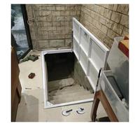 Outdoor Basement Cellar Door Cover, Floor Access Hatch Exterior Opening for Plumbing & Electrical, Heavy-Duty Crawl Space Entrance Panel(White,LXW 52X27IN/1320X690mm)