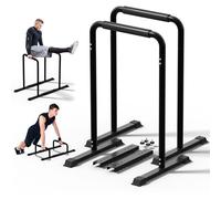 Outdoor Basic 2-in-1 Adjustable Dip Bar Station - Heavy Duty Parallel Bars with Connecting Parts, Extra Tall & Thickened Steel Design for Home Gym, Calisthenics & Strength Training (Dip Bar Pro Max)