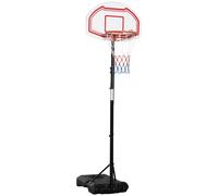 Outdoor Basketball Hoop Stand Portable Sturdy Rim Adjustable Height from 258-314 cm w/ Wheels