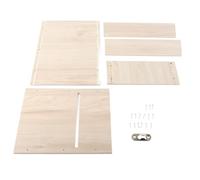 Outdoor Bat House Single Storey Wooden Garden Eaves Bat Habitat, Weatherproof Composite Wood Bat Box with Mounting Hardware for Trees and Walls, Natural Roosting Space for Backyard