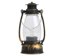 Outdoor Battery Operated Lanterns - Vintage Lantern Lamp with Flickering Flame, Wired LED Light | Indoor Outdoor Halloween Lantern, Party Table Decorations, Battery-Operated Lantern for Ambiance