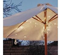 Outdoor Battery Operated Parasol Festoon Globe Lights Garden Umbrella Lighting