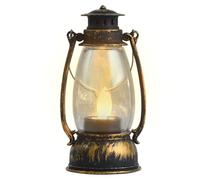 Outdoor Battery Operating Lanterns - Flame Effect Light, Vintage LED Lamp | Waterproof Wall Mount Lanterns for Porch Garden Walkway