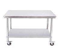 Outdoor BBQ Serving Cart with Trolley & Pizza Oven Table - Ideal Kitchen Station for Parties & Picnics, Portable BBQ Trolley & Table (31''×23''×31'')
