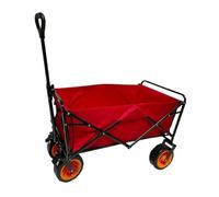 Outdoor Beach Camping Trolley Cart - Portable Off-Road Trailer with Large Wheels for Easy Transport & Storage - Ideal for Camping, Hiking, & Adventures (Red)