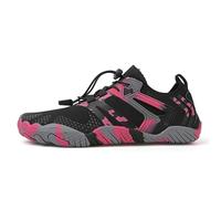 Outdoor Beach Shoes Quick Dry Upstream Wading Shoes Breathable Creek Tracing Water Shoes(BlackRed,45)