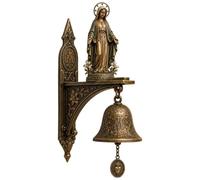 Outdoor Bell, Antique Vintage Religious Peace Decoration