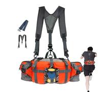 Outdoor Belt Bag, Waterproof Hiking Waist Bag with Bottle Holder, Adjustable Strap, Waterproof Waist Bag for Hiking, Jogging, Fishing, Hunting, orange, see description, See description