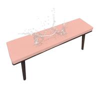 Outdoor Bench Cushion, Comfortable Foam Bench Cushion Seat Pad, Waterproof Corner Bench Cushion Seat Pad Porch Swing Cushion with Ties for Garden Furniture,pink,100X40X3CM