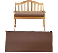 Outdoor Bench Cushion Garden Furniture Relax Pallet Seat Pads Porch Swing Long Chair For Indoor Patio Rattan Sofa 4 seater 170x52x6cm [Water-Resistant Fabric Cover] (Brown)