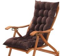 Outdoor Bench Cushion - Thick 2-3 Seater Replacement, Ties Included, Fits Patio Swing, Garden Loveseat & Backyard Seating, Waterproof Brown 48x160cm/18.8x62.9in