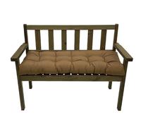 Outdoor Bench Cushion Waterproof 3 Seater Garden Cushion Long Seat Cushion for Patio Benches 9 cm Thick Comfortable Replacement Cushion for Indoor and Outdoor Bench Furniture Light Brown 130