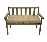 Outdoor Bench Cushion Waterproof 3 Seater Garden Cushion Long Seat Cushion for Patio Benches 9 cm Thick Comfortable Replacement Cushion for Indoor and Outdoor Bench Furniture Khaki 130 x 50