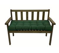 Outdoor Bench Cushion Waterproof 3 Seater Garden Cushion Long Seat Cushion for Patio Benches 9 cm Thick Comfortable Replacement Cushion for Indoor and Outdoor Bench Furniture Dark Green 130