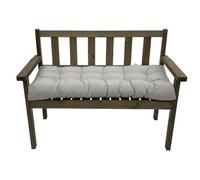 Outdoor Bench Cushion Waterproof 3 Seater Garden Cushion Long Seat Cushion for Patio Benches 9 cm Thick Comfortable Replacement Cushion for Indoor and Outdoor Bench Furniture Light Grey 130