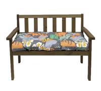 Outdoor Bench Cushion Waterproof 3 Seater Garden Cushion Long Seat Cushion for Patio Benches 9 cm Thick Comfortable Replacement Cushion for Indoor and Outdoor Bench Furniture Floral Pattern