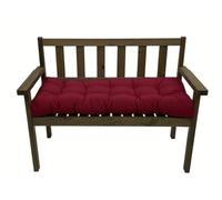 Outdoor Bench Cushion Waterproof 3 Seater Garden Cushion Long Seat Cushion for Patio Benches 9 cm Thick Comfortable Replacement Cushion for Indoor and Outdoor Bench Furniture Wine Red 130 x