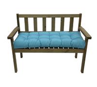 Outdoor Bench Cushion Waterproof 3 Seater Garden Cushion Long Seat Cushion for Patio Benches 9 cm Thick Comfortable Replacement Cushion for Indoor and Outdoor Bench Furniture Blue 130 x 50 c