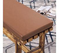 Outdoor Bench Cushion Waterproof PU Leather Garden Patio Seat Pad for 2-3 Person Swing Removable Cover 120 x 30 cm Brown - Comfortable & Stylish