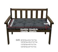 Outdoor Bench CushionPatio Chair Cushions with Ties for Loungers Garden Benches Swing Seats (Dark Gray 35.4 x 19.7 in)