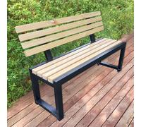 Outdoor Bench, Metal Patio Bench with Backrest, Heavy-Duty Cast Iron Garden Bench, Suitable for Parks and Gardens