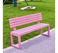 Outdoor Bench, Metal Patio Bench with Backrest, Heavy-Duty Cast Iron Garden Bench, Suitable for Parks and Gardens