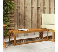 vidaXL Outdoor Stool Bench Natural 115 x 43 x 37 cm Solid Acacia Wood