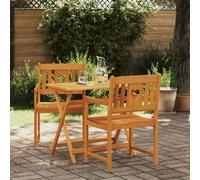 Outdoor Bench Solid Acacia Wood Natural 56 x 55.5 x 90 cm Rustic 2-Seater Oiled