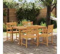 vidaXL Garden Chairs 4 pcs Natural Solid Acacia Wood