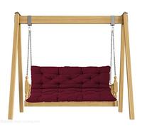 Outdoor Bench Swing Cushion 23 Seater Garden Cushions with Backrest 120x100cm 150x100cm 8cm Thickness Available in 9 Colors (Dark Red) Perfect for Patio & Deck Comfort.