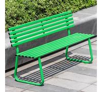 Outdoor Bench with Backrest - Weatherproof Metal Construction for Patio, Garden, and Park Use, High Load Capacity