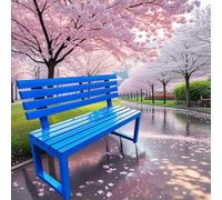 Outdoor Bench with Robust Frame and Comfortable Slat Design for Gardens and Community Spaces