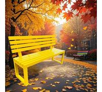 Outdoor Bench with Robust Frame and Comfortable Slat Design for Gardens and Community Spaces