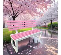 Outdoor Bench with Robust Frame and Comfortable Slat Design for Gardens and Community Spaces