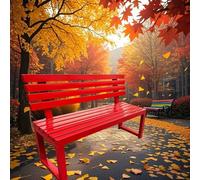 Outdoor Bench with Robust Frame and Comfortable Slat Design for Gardens and Community Spaces