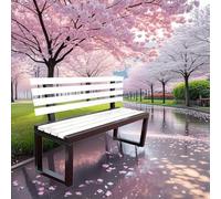Outdoor Bench with Robust Frame and Comfortable Slat Design for Gardens and Community Spaces